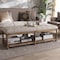 Baxton Studio Celeste Oak Beige Linen Upholstered Ottoman Bench 139-7607 - alternate 8